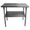 Bk Resources Work Table 16/304 Stainless Steel With Stainless Steel Shelf 48"Wx36"D CVT-4836 - alternate 2